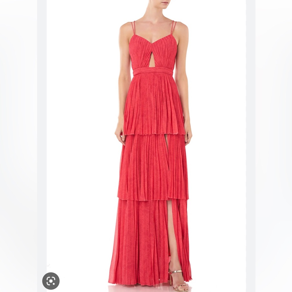 AMUR Domique Pleated Gown